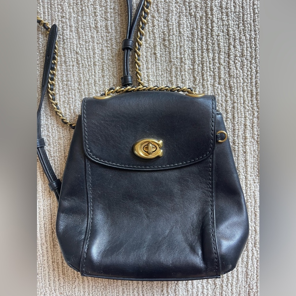 Coach Parker 16 Leather Backpack
